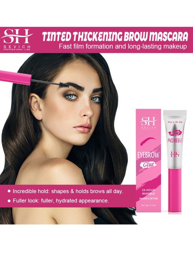 Sevich Eyebrow Glue Brow Lifting Instant Brow Styler Waterproof Quick Drying Brow Lift Gel 24 Hour Invisible Shaping and Setting Lamination Glue Styling Brow Fix Gel Eyebrow Lift Glue Clear - Image 3