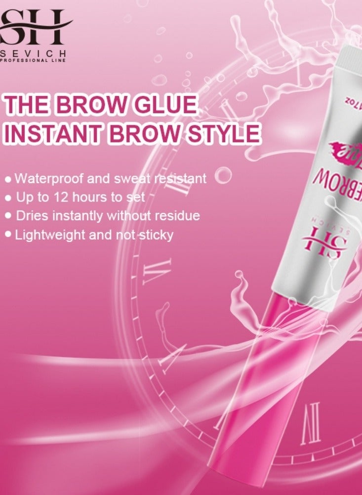 Sevich Eyebrow Glue Brow Lifting Instant Brow Styler Waterproof Quick Drying Brow Lift Gel 24 Hour Invisible Shaping and Setting Lamination Glue Styling Brow Fix Gel Eyebrow Lift Glue Clear - Image 4
