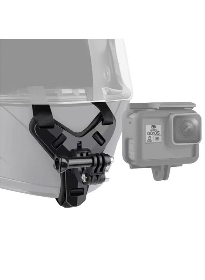 Generic Motorcycle Helmet Chin Strap Mount for iPhone, Samsung, GoPro Hero 13/12/11/10/9/8/7/6/5, DJI Osmo Action 5 Pro/4/3/2, Insta360 Ace Pro/ONE R, AKASO, Campark, YI & Action Cameras – Upgraded Stable Design  - Image 2