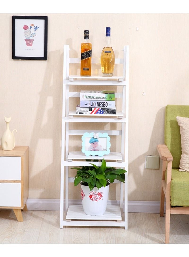 FFD Flower Stand Wooden Fold-able Plant Shelf Multi-layer Bamboo Shelf Rack Towel Holder Planter Book Shelves Display Multi layer Plants Stand for Indoor Outdoor Garden Patio Balcony Decoration  - Image 3