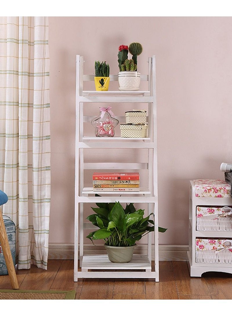 FFD Flower Stand Wooden Fold-able Plant Shelf Multi-layer Bamboo Shelf Rack Towel Holder Planter Book Shelves Display Multi layer Plants Stand for Indoor Outdoor Garden Patio Balcony Decoration  - Image 1