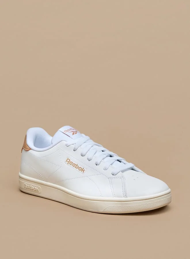 Reebok Womens Panelled Sports Shoes with Lace-Up Closure - REEBOK COURT CLN