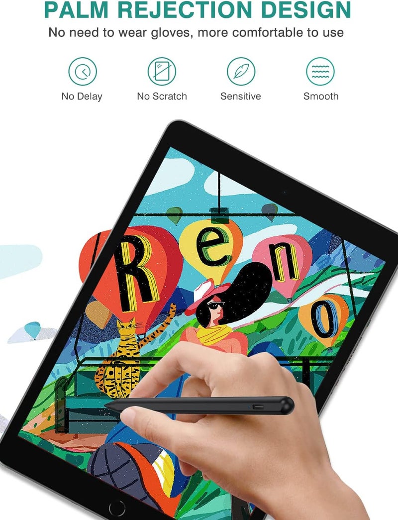 JAMJAKE Stylus Pen with Palm Rejection, 2X Fast Charge Active Pencil - Image 3