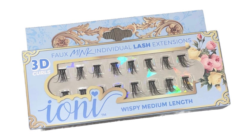 IONI Faux Mink Individual Lash Extensons 3STRAND MediumLength