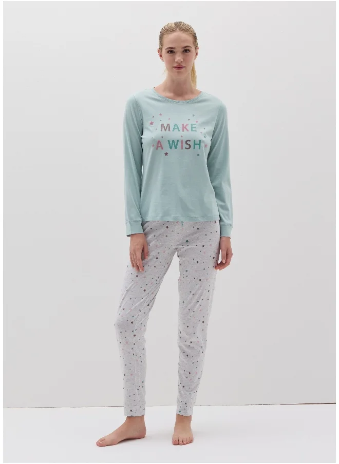 او في اس Long pyjamas with small stars print
