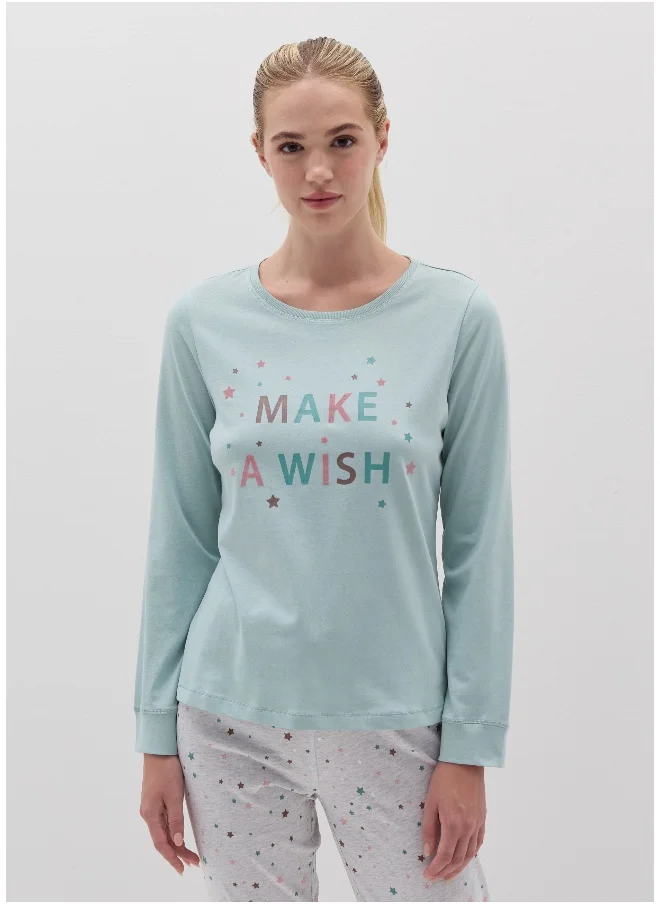 او في اس Long pyjamas with small stars print