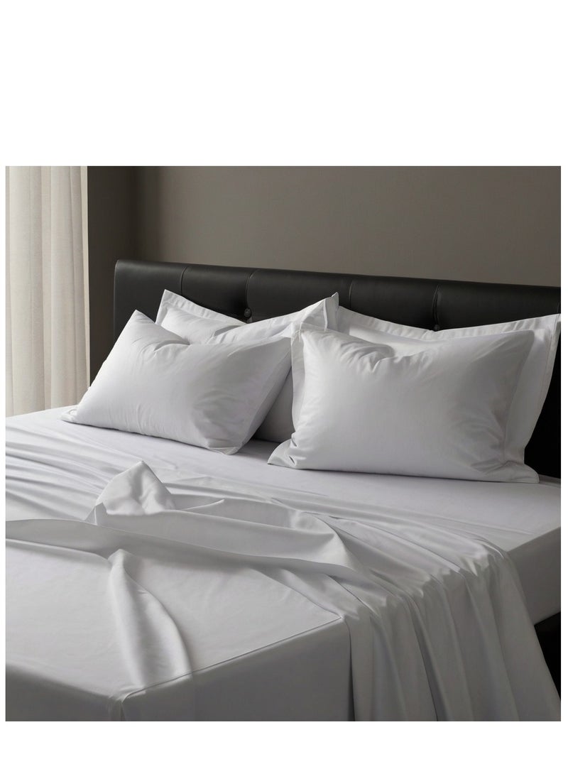 نيوفالييتو طقم سرير فاخر مقاس 140x200كوين  100% من القطن الطبيعي طويل التيلة 300TC، ملاءة مثبتة قطعة واحدة، ملاءة مسطحة واحدة، قطعتان من أغطية الوسائد، تهوية ناعمة وأفضل - Image 1