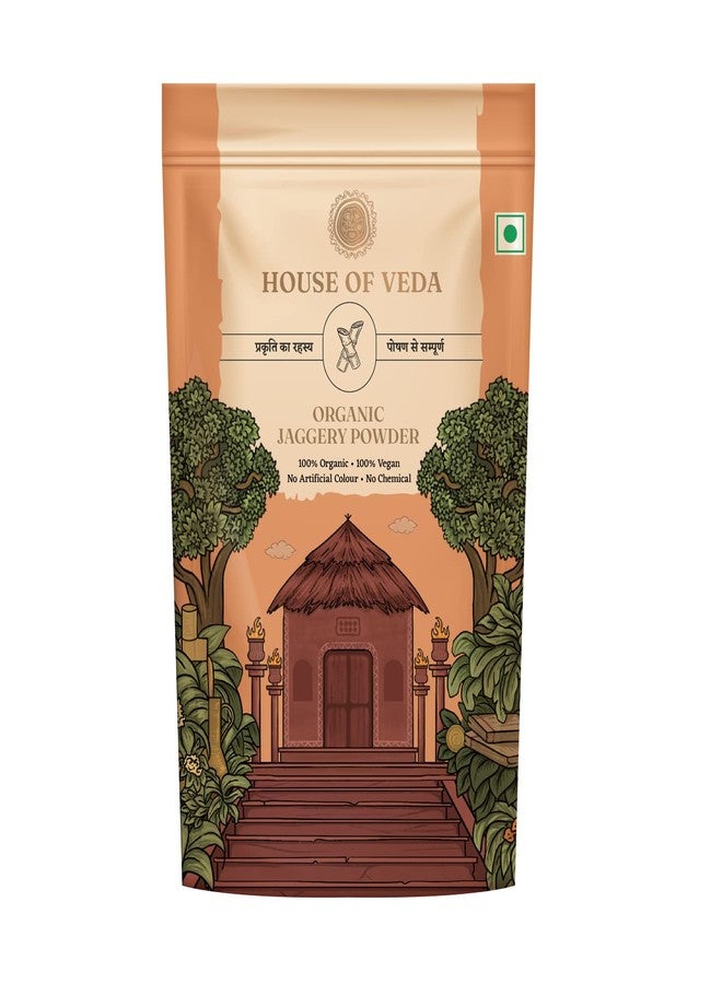 House of Veda Organic Jaggery, 100% Vegan, Preservative Free, No artificial color, Gluten Free, NO Additives, Unadulterated - Made with Traditional Method… (Powder, 500 g) - Image 1