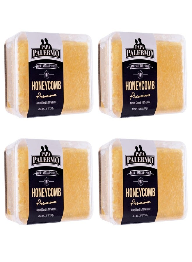 Palermo Papa Palermo Honeycomb 100% Edible, All-Natural, Gourmet Raw Honeycomb, No Additives, No Preservatives - 4-Pack x 7 oz (Total 28oz) - Image 1