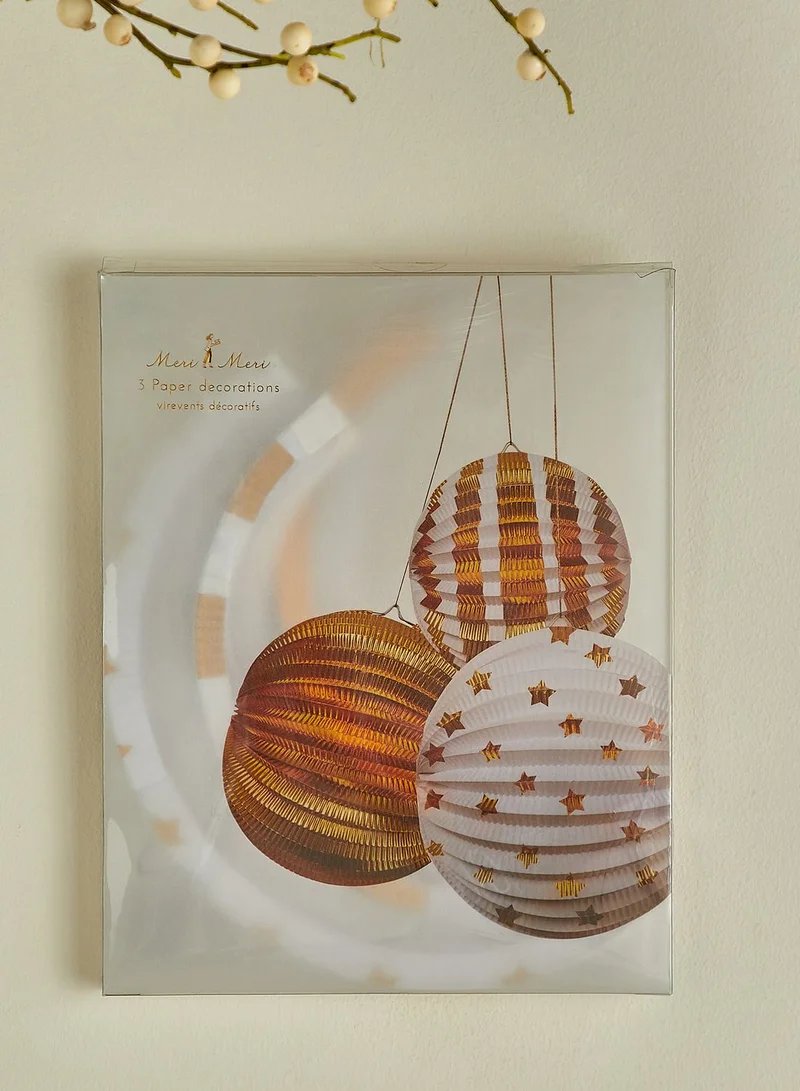Meri Meri Gold Foil Paper Globes