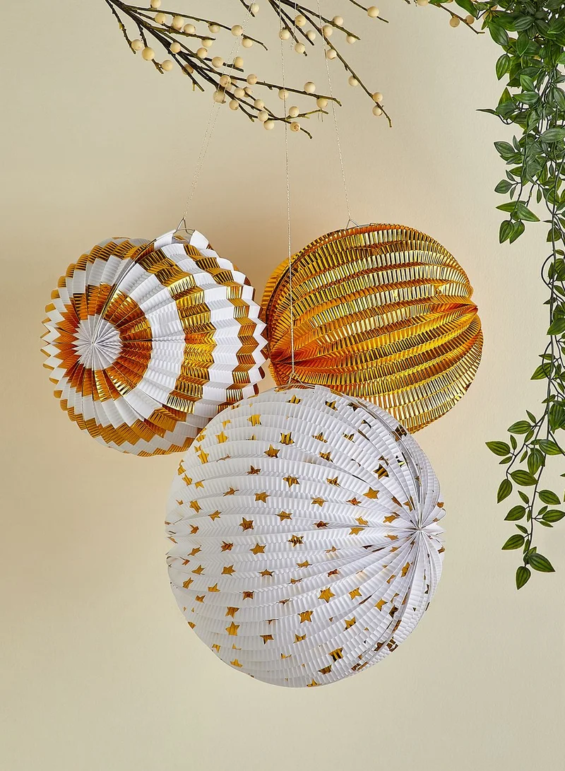 Meri Meri Gold Foil Paper Globes