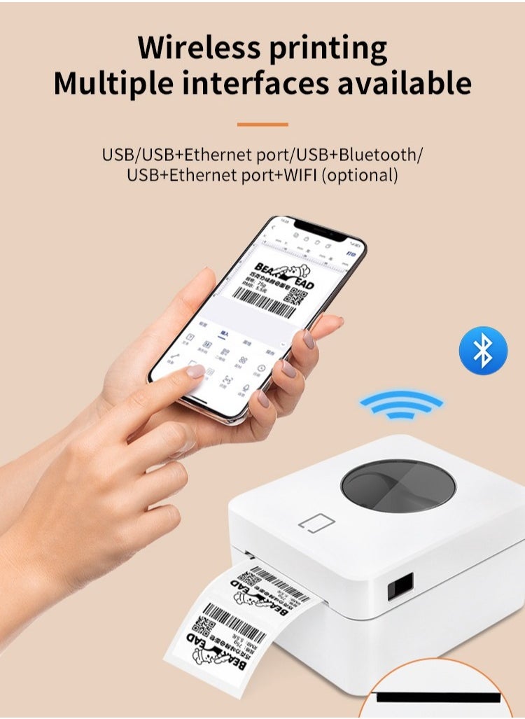 Joshberg - Thermal Shipping Label Printer Label Print, Bluetooth Label Printer, Express Shipping Warehouse Barcode Label Printer - Image 1