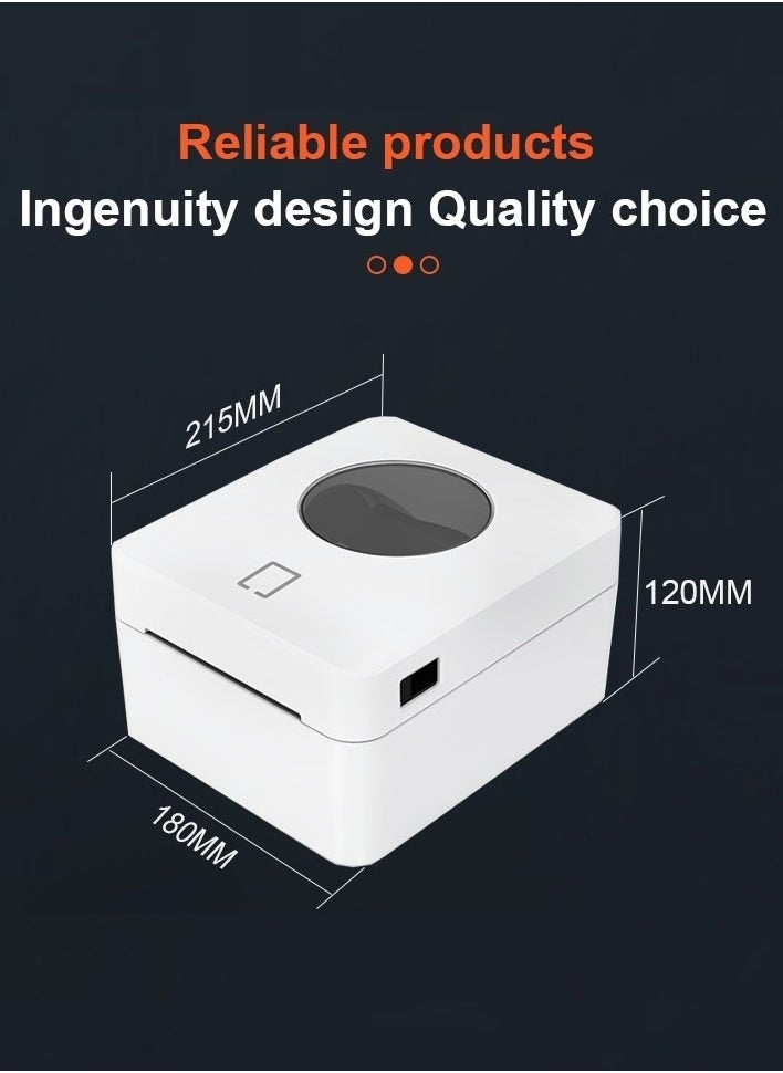Joshberg - Thermal Shipping Label Printer Label Print, Bluetooth Label Printer, Express Shipping Warehouse Barcode Label Printer - Image 1