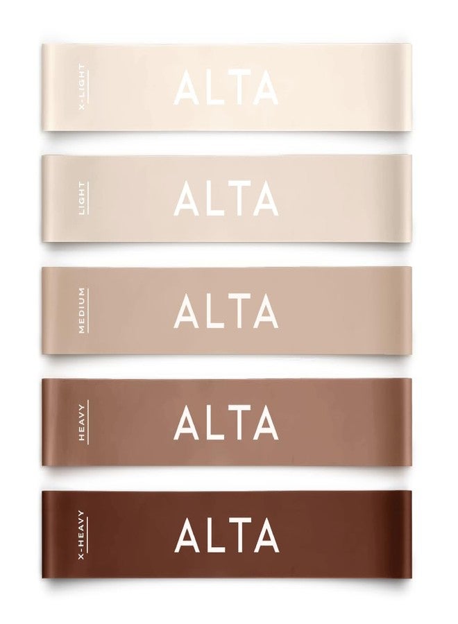 ALTA Mini Loop Bands for Exercise - Premium Durable Latex - Small Resistance Bands for Women, Booty Bands for Working Out, Leg Stretch Loops for Physical Therapy, Pilates Exercise Mini Bands Set - Image 1