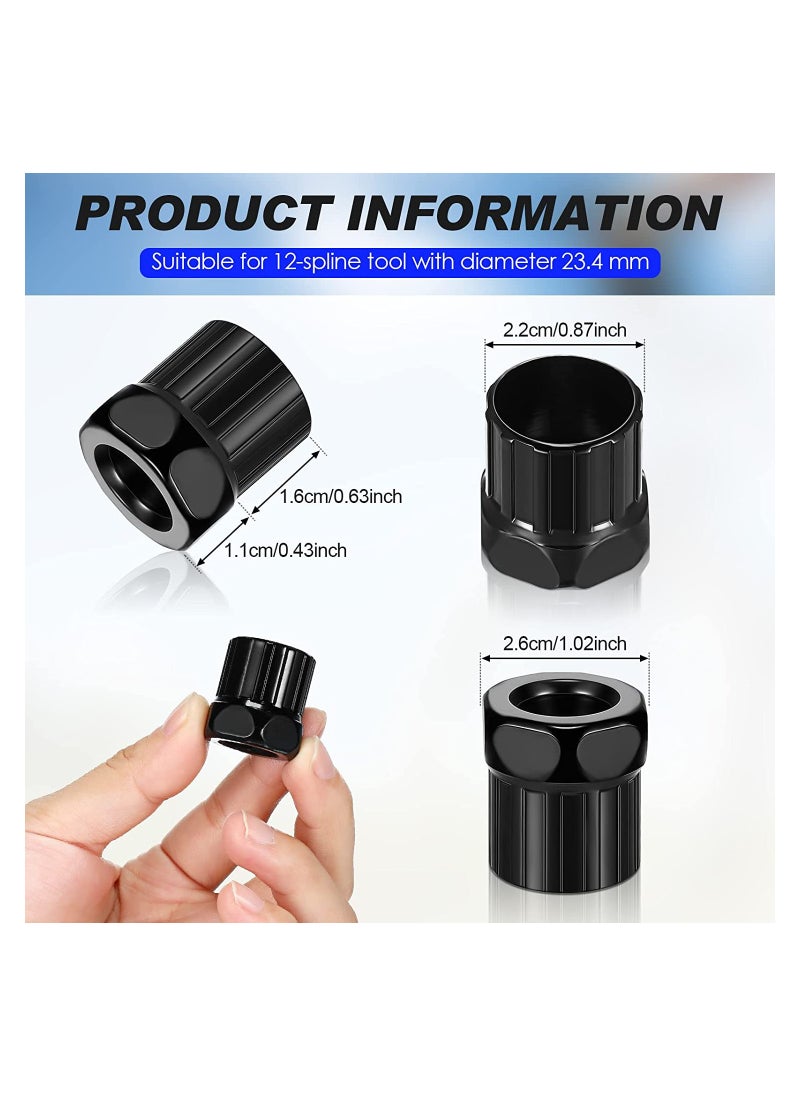 SYOSI 6 Pieces Bike Freewheel Remover Bicycle Freewheel Removal Tool Mountain Bike Cassette Removal Tool Black Bike Cassette Lockring Tool Bike Shop Tools for Repairing Bikes  - Image 2