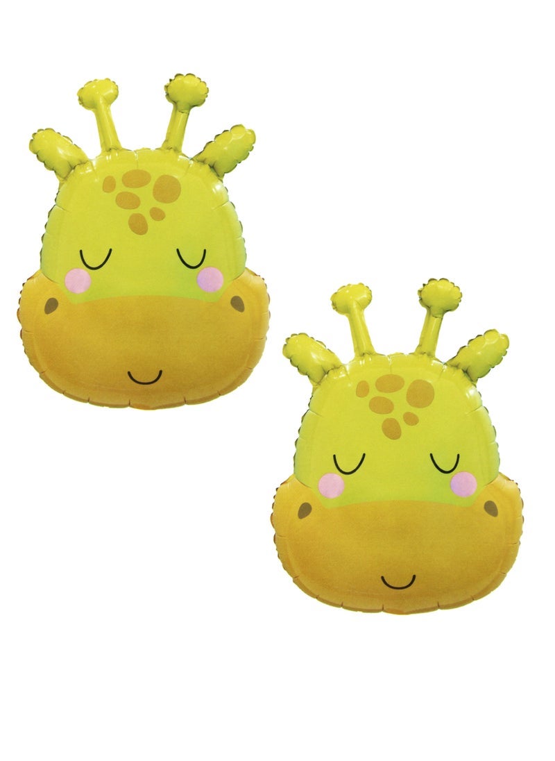 بارتي فن بالون الأدغال سفاري موضوع 24 "زينة حفلة عيد ميلاد للأطفال الأولاد ، لوازم سفاري الغابة حزمة من 1 (زرافة) - Image 2