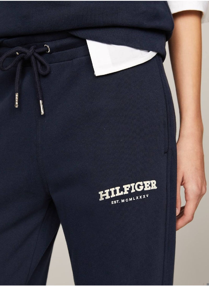 Women's Hilfiger Monotype Flocked Logo Joggers -  Pure cotton, Blue - pzsku/Z5548FD8F3092C5A7B405Z/45/_/1724216632/dd513247-7261-43a2-908c-fa3c82791f81