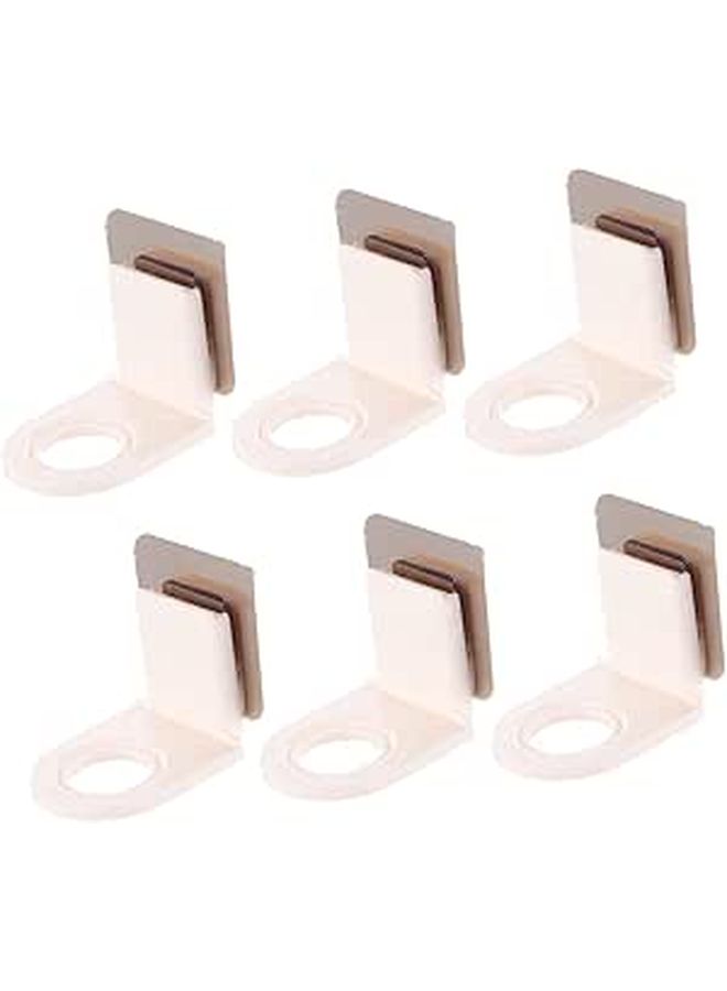 Self Adhesive Wall Mounted Shampoo Holders 6pcs Traceless Bathroom Storage - Image 1
