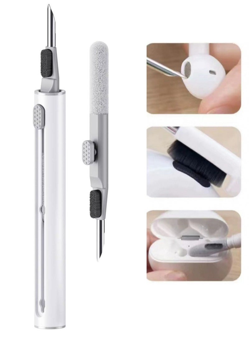 TLAXCA مجموعة تنظيف AirPods - مجموعة تنظيف سماعات 3 في 1 متوافقة مع AirPod/AirPod Pro مع إسفنجة وفرشاة وطرف معدني ومجموعة تنظيف سماعات الأذن متعددة الوظائف لسماعات الأذن وAirPods وحافظات الشحن  - Image 1
