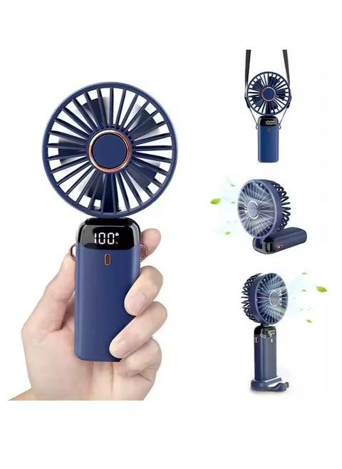 USB Rechargeable Fan Model N15 - Pin Shape - Blue