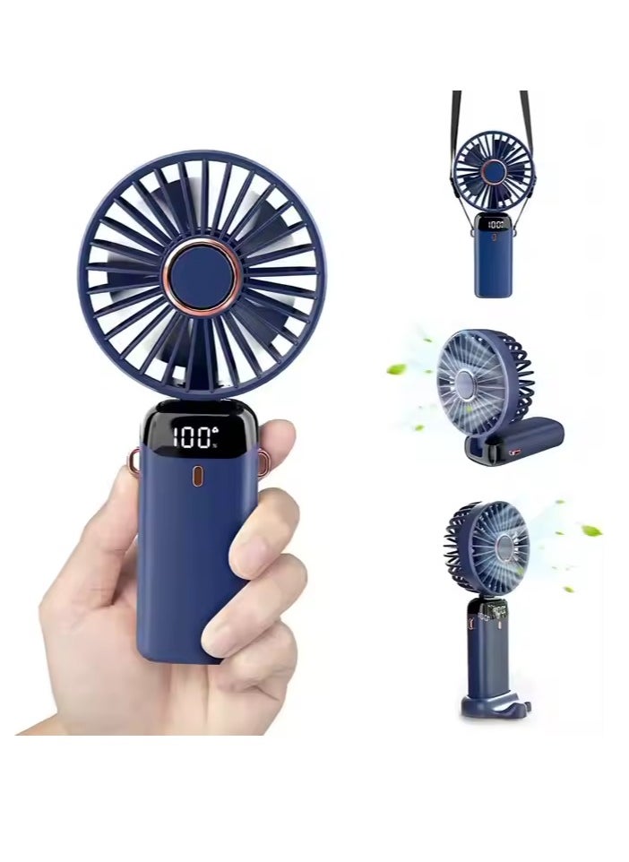 USB Rechargeable Fan Model N15 - Pin Shape - Blue