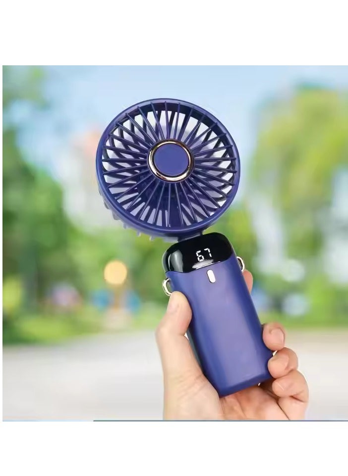 USB Rechargeable Fan Model N15 - Pin Shape - Blue