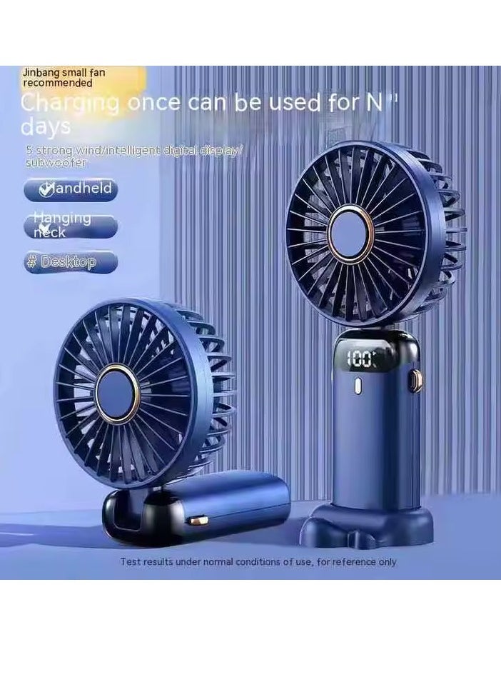 USB Rechargeable Fan Model N15 - Pin Shape - Blue
