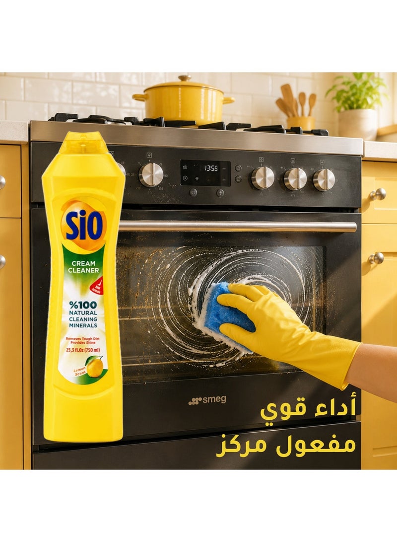 SIO Lemon Cream Cleaner 750ml – Multi-Surface Powerful Cleaning & Fresh Lemon Scent - Image 3