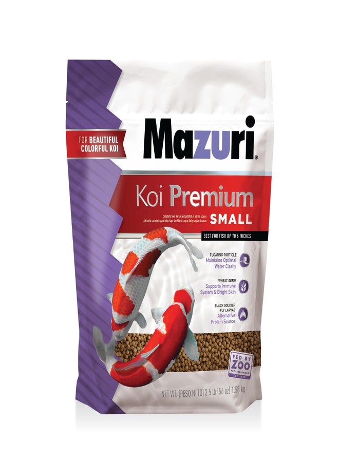 Mazuri Koi Premium Food Small - 2mm Pellet Food for Koi & Goldfish up to 6 inches, 3.5 Pound (3.5 LB) Bag - Image 1