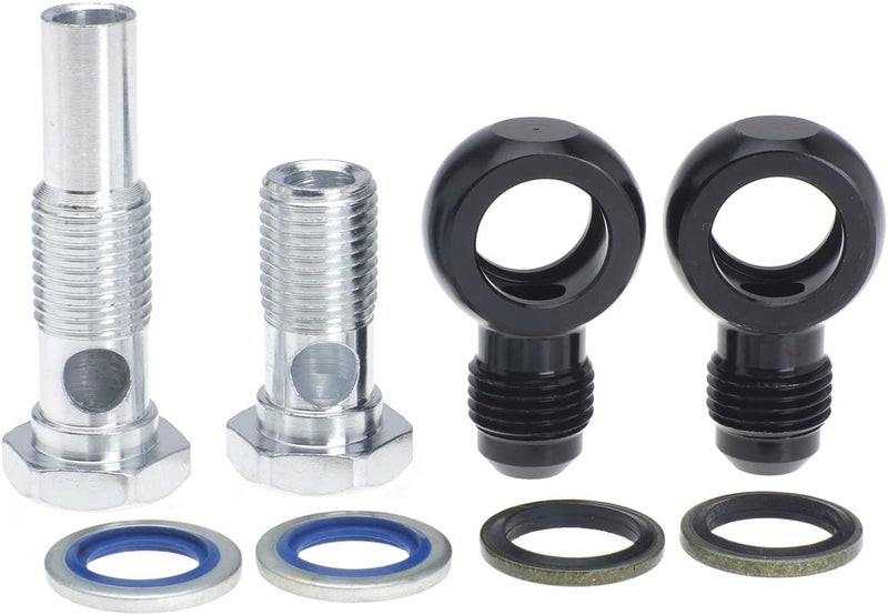 ROOSAIN 6AN x 1/4NPSM 4L80E GM Transmission Oil Cooler 90 Degree Banjo Fittings - Image 1