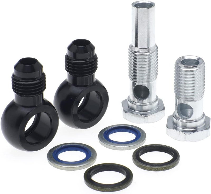 ROOSAIN 6AN x 1/4NPSM 4L80E GM Transmission Oil Cooler 90 Degree Banjo Fittings - Image 3