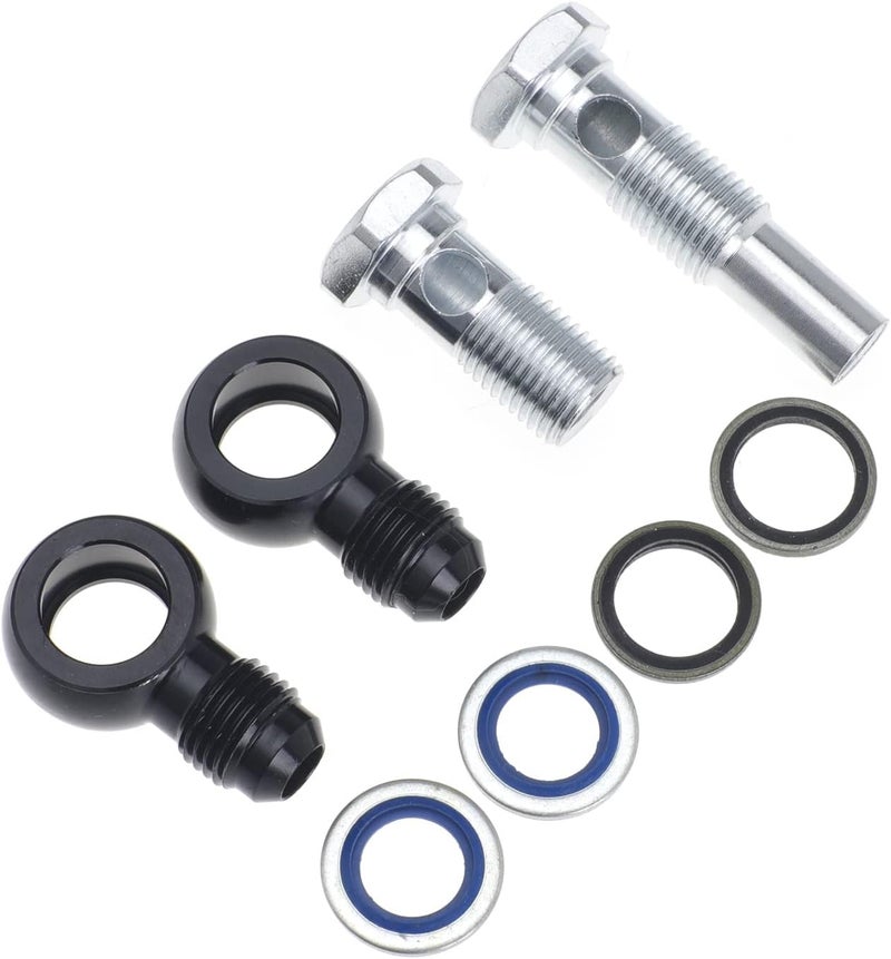 ROOSAIN 6AN x 1/4NPSM 4L80E GM Transmission Oil Cooler 90 Degree Banjo Fittings - Image 2