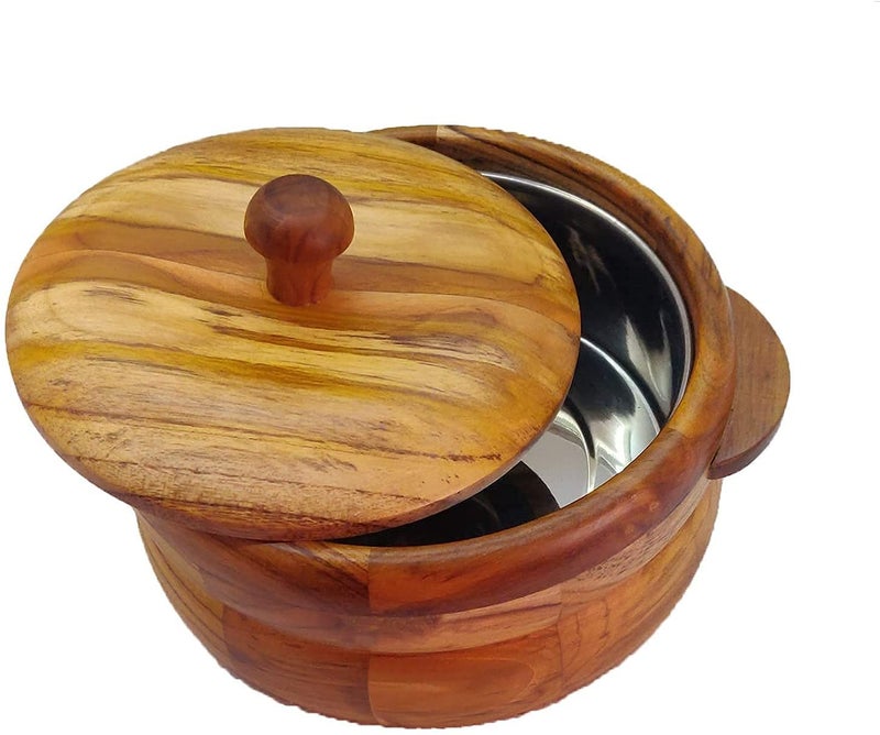 SUPREME Supreme Mall Label Wooden Hot Pot Chapati Box Classerole Brown - Image 2