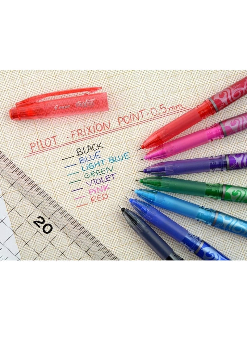 PILOT Frixion Erasable Pen 0.5mm Tip Light Blue Ink  - Image 2