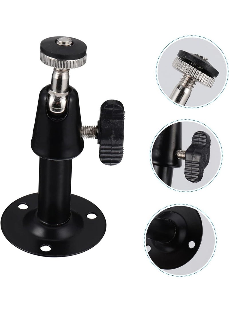 Security Camera Mount Brackets Set - Adjustable 90-Degree Tilt Wall & Ceiling Mount for Indoor/Outdoor Surveillance Cameras (Black) - Image 1