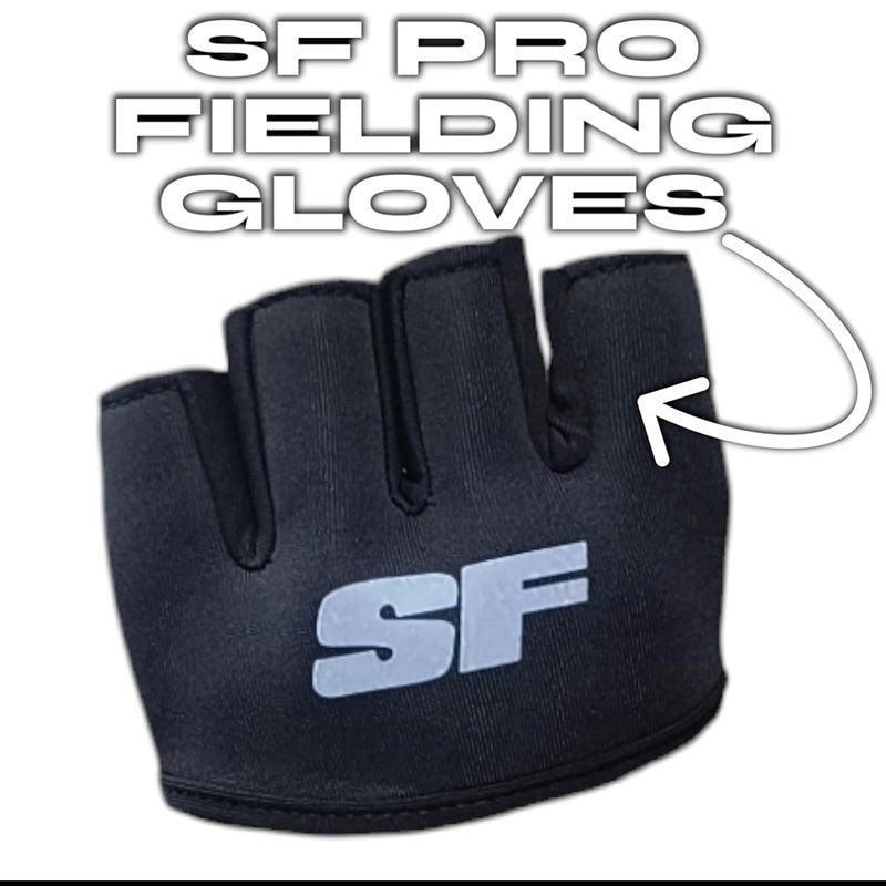 YOOGI SF Pro Cricket Fielding and Catching Gloves for Adults - Half Finger, Lightweight Training Gloves with Strategic Padding and Secure Grip - Image 2