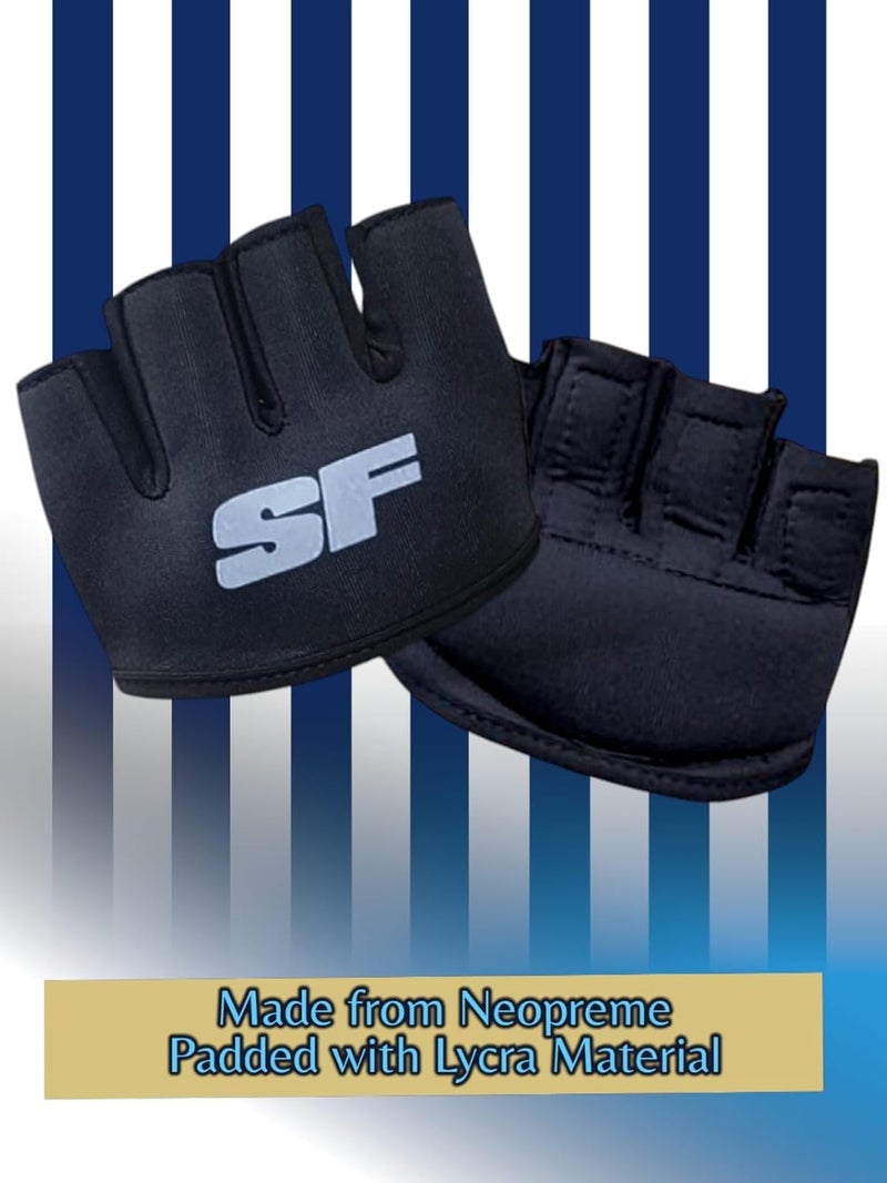 YOOGI SF Pro Cricket Fielding and Catching Gloves for Adults - Half Finger, Lightweight Training Gloves with Strategic Padding and Secure Grip - Image 4