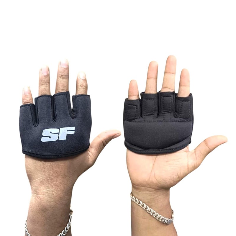 YOOGI SF Pro Cricket Fielding and Catching Gloves for Adults - Half Finger, Lightweight Training Gloves with Strategic Padding and Secure Grip - Image 1