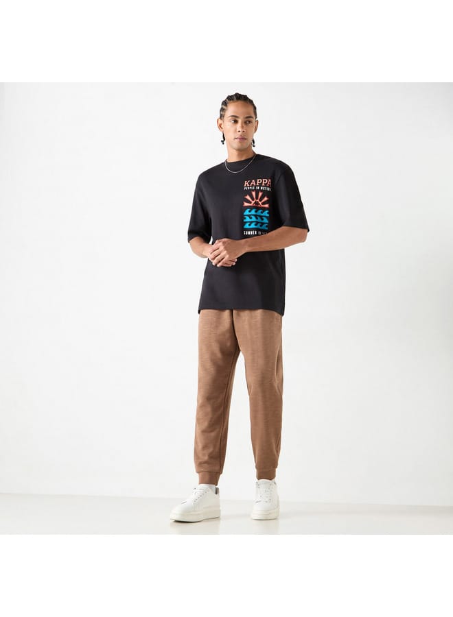 Kappa Kappa Logo Detail Joggers with Drawstring Closure  - Image 2