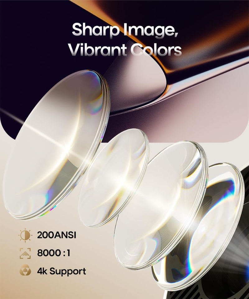 ماجكوبيك مشروع مصغر بدقة 4K و1080P ودعم لتقنية Full HD، مشاريع محمولة من شركة Magcubic بتقنيات 5G وWifi وBluetooth 5.4 ونظام تشغيل Android 14، سطوع 8000 لومين، قابلة للدوران بزاوية 180°، مزودة بتصحيح أخطاء الإمالة الأفقية تلقائيًا ومصباح LED، مناسبة للاستخدام مع الهواتف - HY300Pro - Image 2