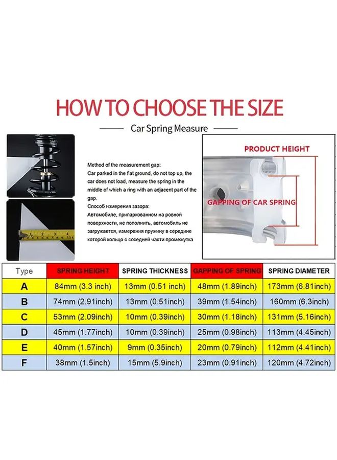 Car Shock Absorber Spring Buffer Heavy Duty Reinforced Bumper Polyurethane With C Type For Vehicle Load Protection Automotive Suspension Part Replacement 1 Pair - Image 2