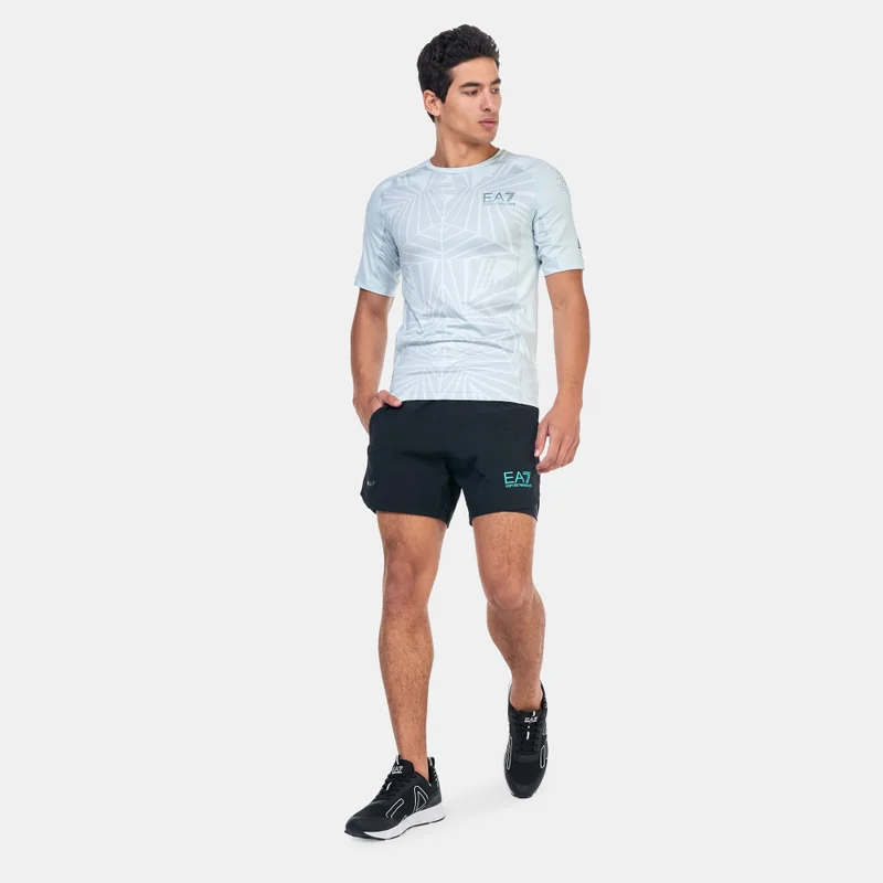 EA7 Emporio Armani Black Men's Vigor7 Training Shorts for Men | Best Price UAE