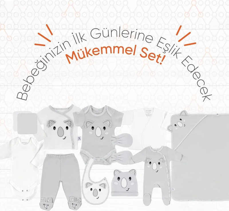Gezenbebe Hero Baby Hospital Discharge Set 11 Piece Koala