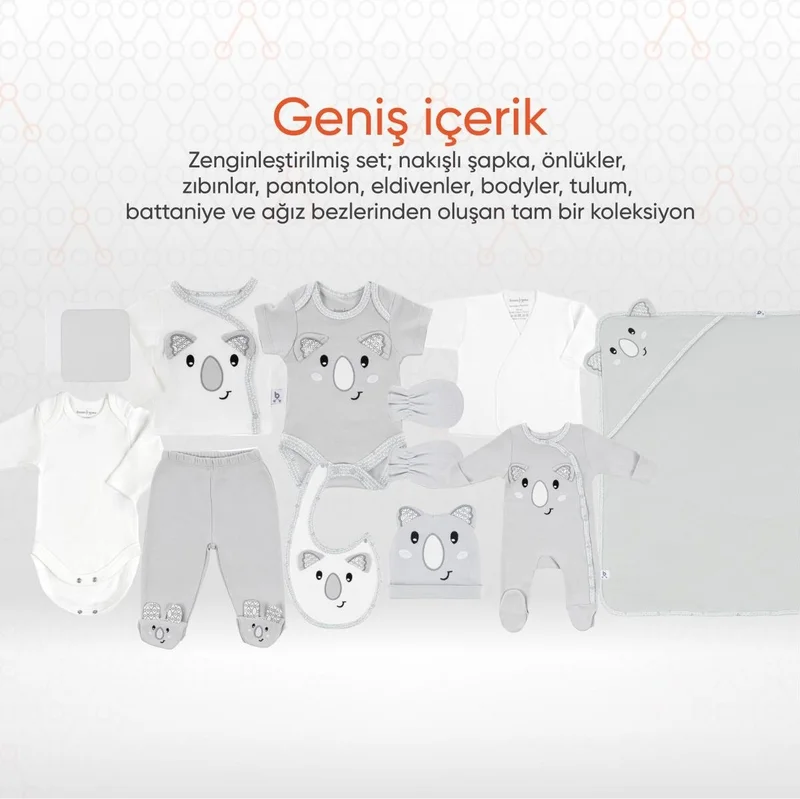 Gezenbebe Hero Baby Hospital Discharge Set 11 Piece Koala