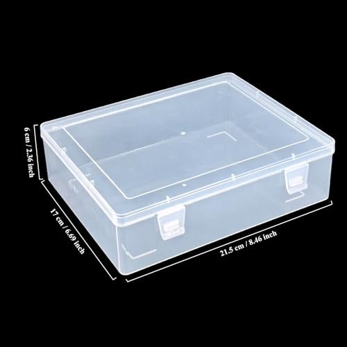 Goodma Small Bead Organizers, 78 Pieces Mixed Sizes Plastic Storage Cases Mini Clear Containers Transparent Rectangle Craft Supply Boxes with Hinged Lid - Image 3