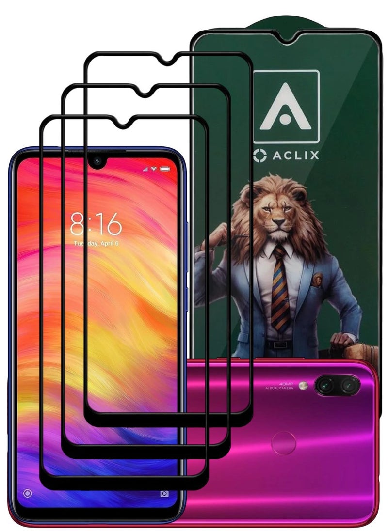 ACLIX 3 Pieces Antistatic ESD Dustproof Premium Quality High Definition Tempered Glass Screen Protector Designed For Xiaomi Redmi Note 7 - Image 1