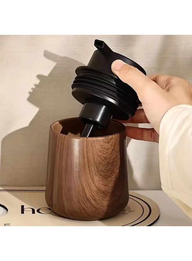 Walnut Color Foam Soap Dispenser 2 Pcs Bathroom Hand Sanitizer Bottle Home Decor Gift - Image 4