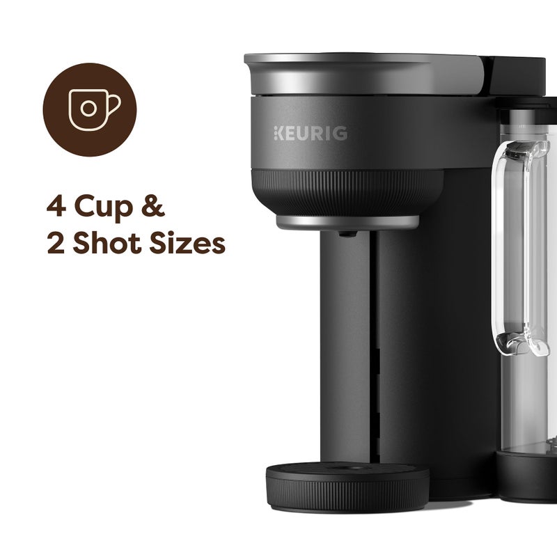 Keurig صانعة القهوة كيريج K-Crema ذات الكوب الواحد، تقنية ضغط الحقن وتعدد التدفقات، تحضر قهوة مغطاة بالكريمة، لقطات على طراز الإسبريسو، قهوة كلاسيكية، شاي، كاكاو، خزان قابل للإزالة بسعة 72 أونصة - Image 2