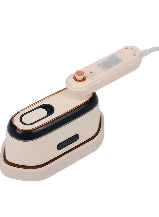 Splendors Portable Iron 1000W Electric Travel Mini Handheld Iron Steamer Dry And Wet Ironing Machine （With Wire） 180°Swivel Handle With（Ivory） - Image 1