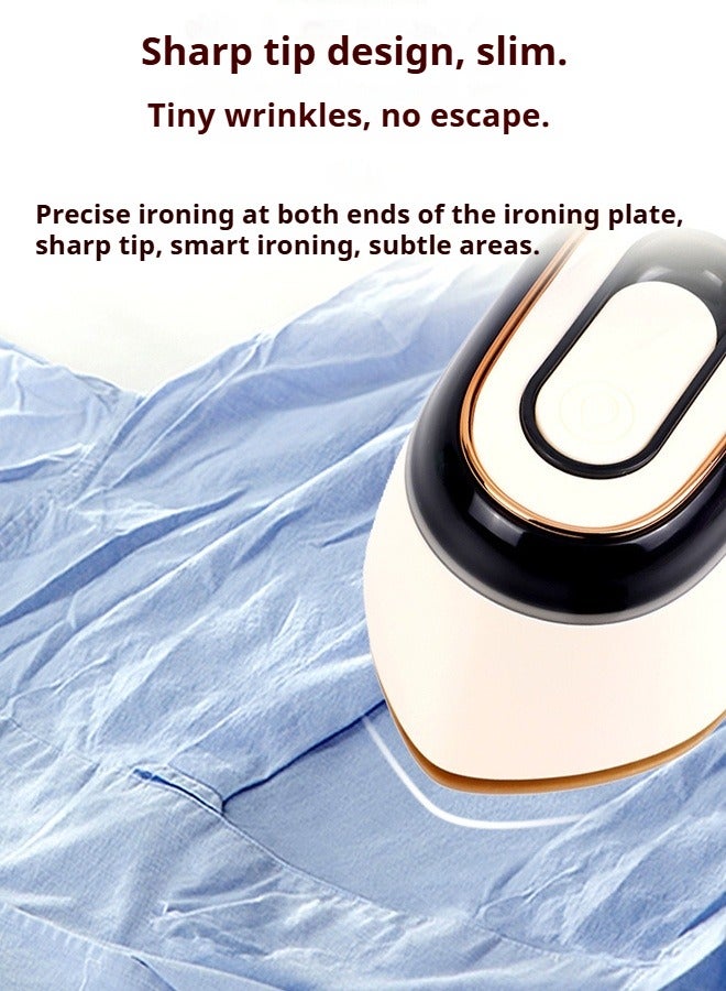 Splendors Portable Iron 1000W Electric Travel Mini Handheld Iron Steamer Dry And Wet Ironing Machine （With Wire） 180°Swivel Handle With（Ivory） - Image 2